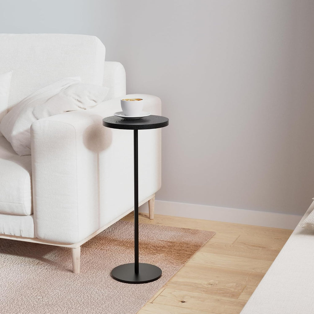 The Fable & Forge Slim Black Metal Side Table