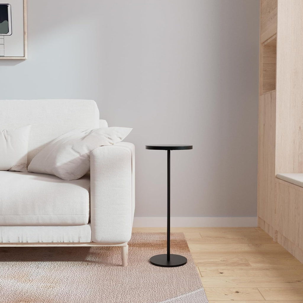 The Fable & Forge Slim Black Metal Side Table