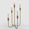 The Fable & Forge 5-Candle Brass Candelabra, 15 Inch