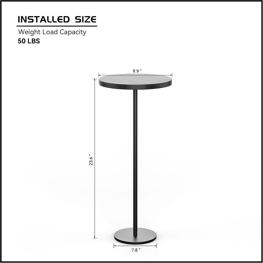 The Fable & Forge Slim Black Metal Side Table