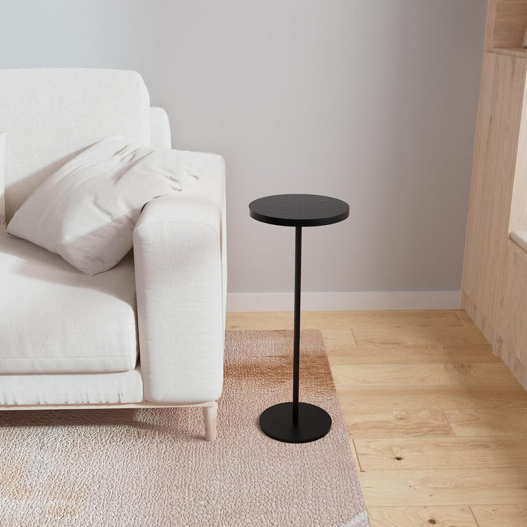 The Fable & Forge Slim Black Metal Side Table