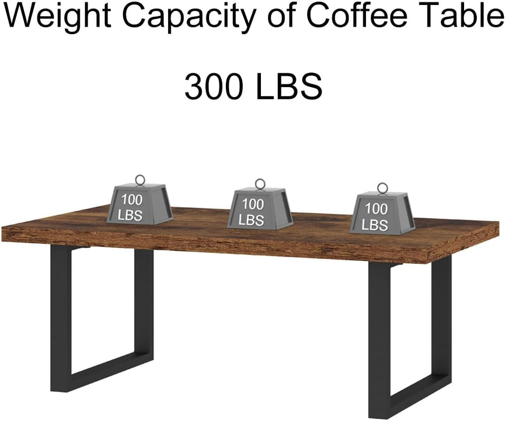 The Fable & Forge Rustic Industrial Coffee Table