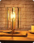 The Fable & Forge Vintage Brass Table Lamp with Warm Dimmable Light