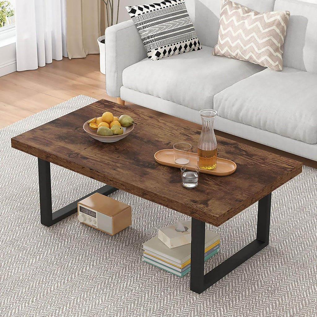 The Fable & Forge Rustic Industrial Coffee Table
